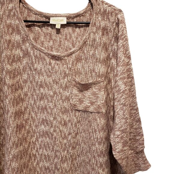 MODCLOTH Red Heathered Sweater Front Chest Pocket Women size 3x - Picture 6 of 10